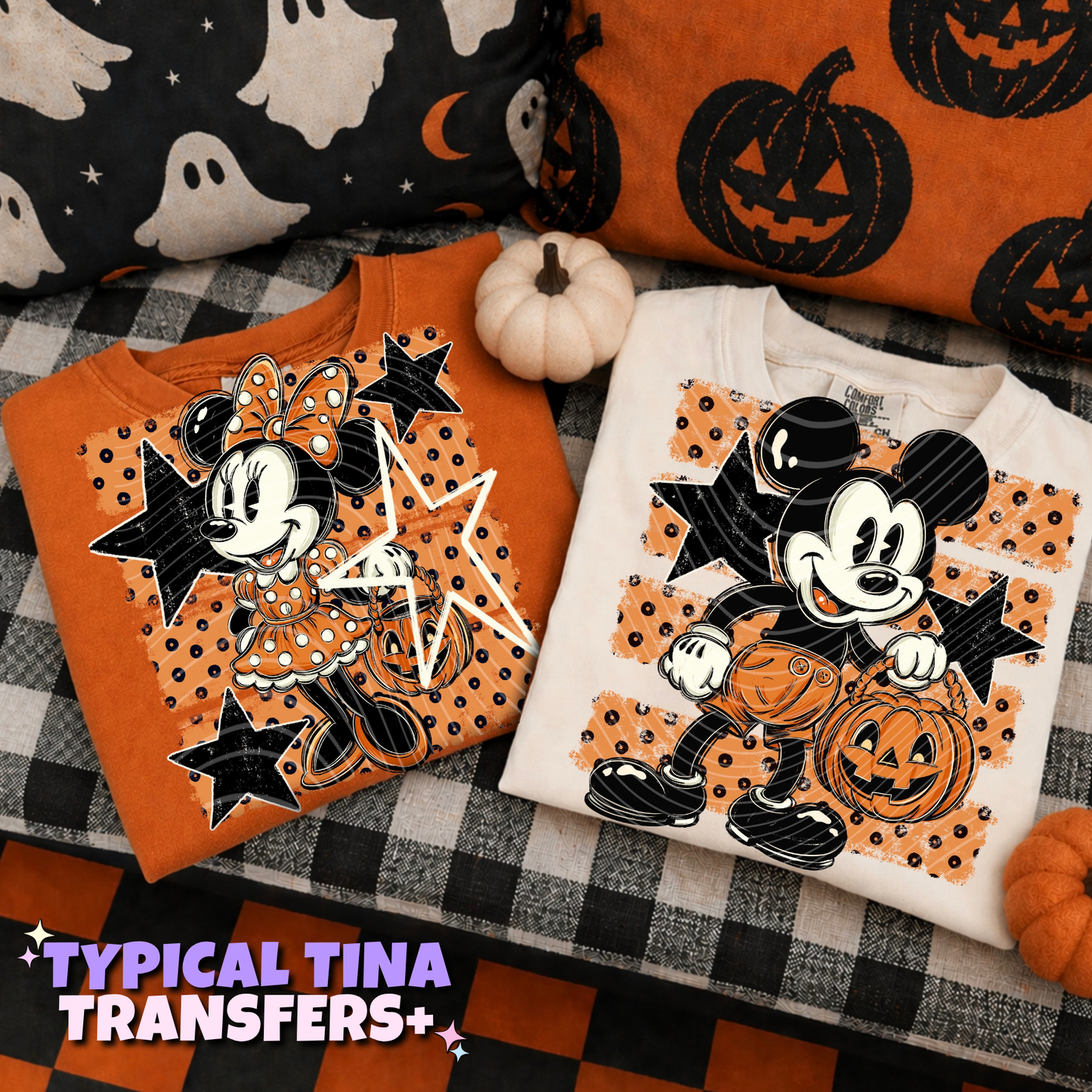 M&M Mouse with pumpkin | DTF Transfers | POD