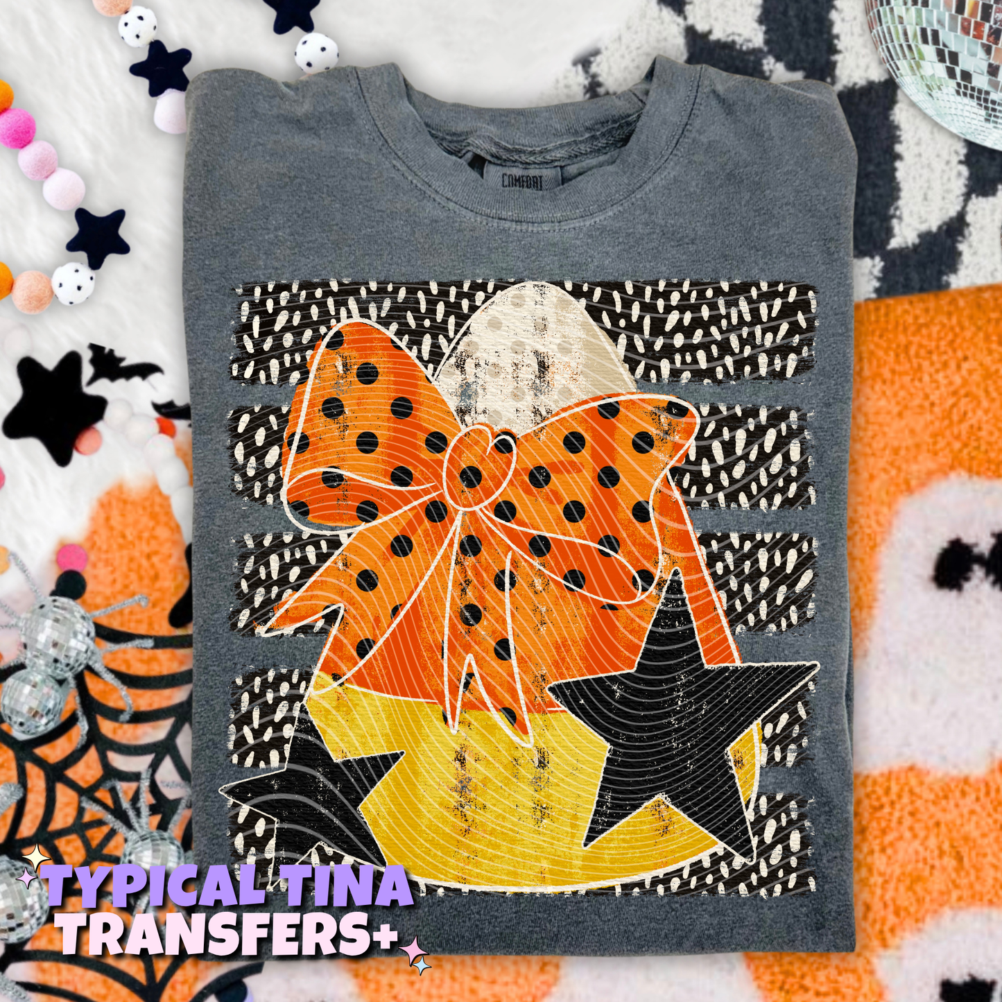 Candy corn with bow | DTF Transfers | POD