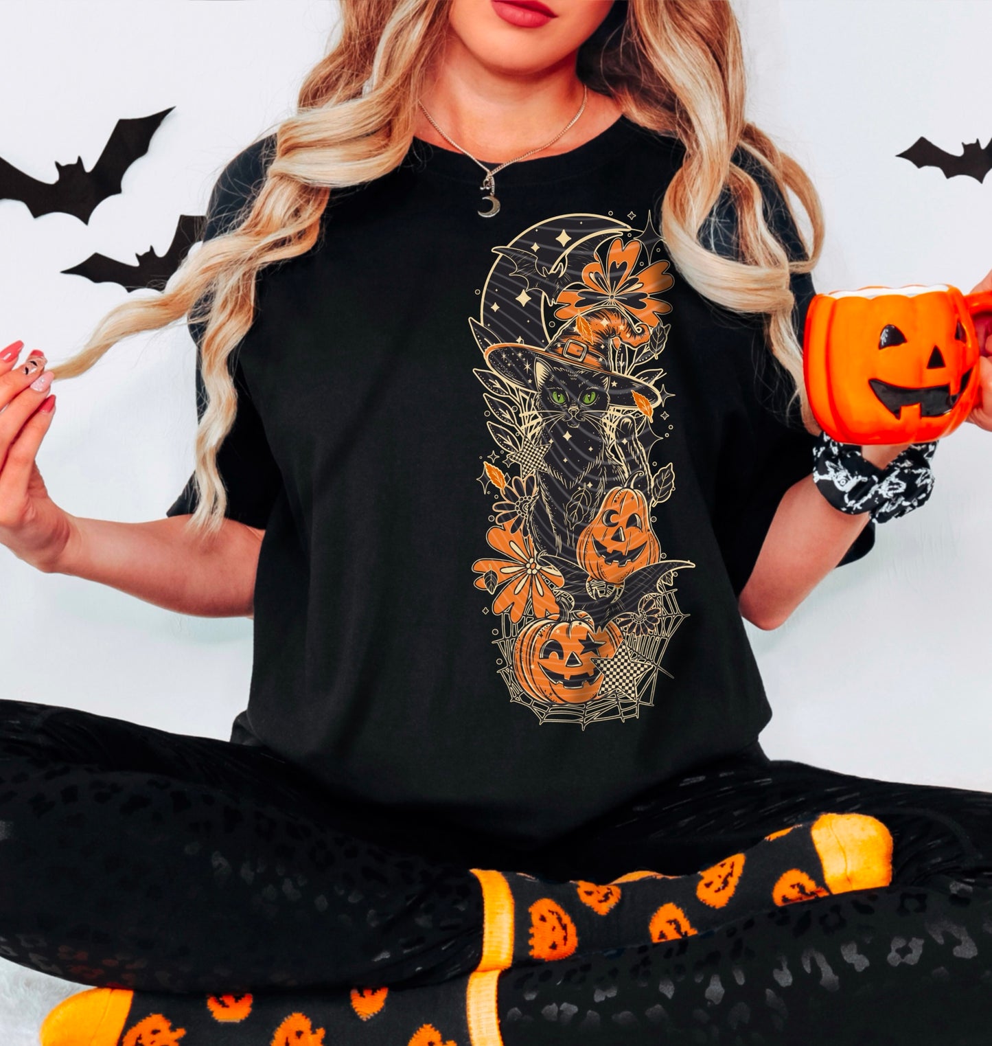 Halloween Black Cat | DTF Transfer | POD