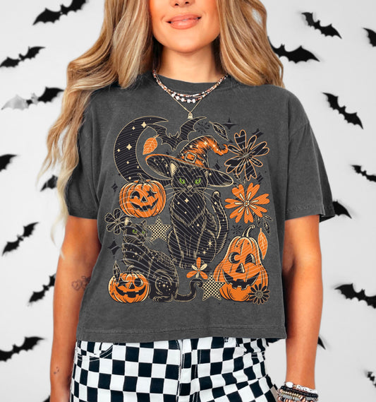 Halloween Black Cat | DTF Transfer | POD
