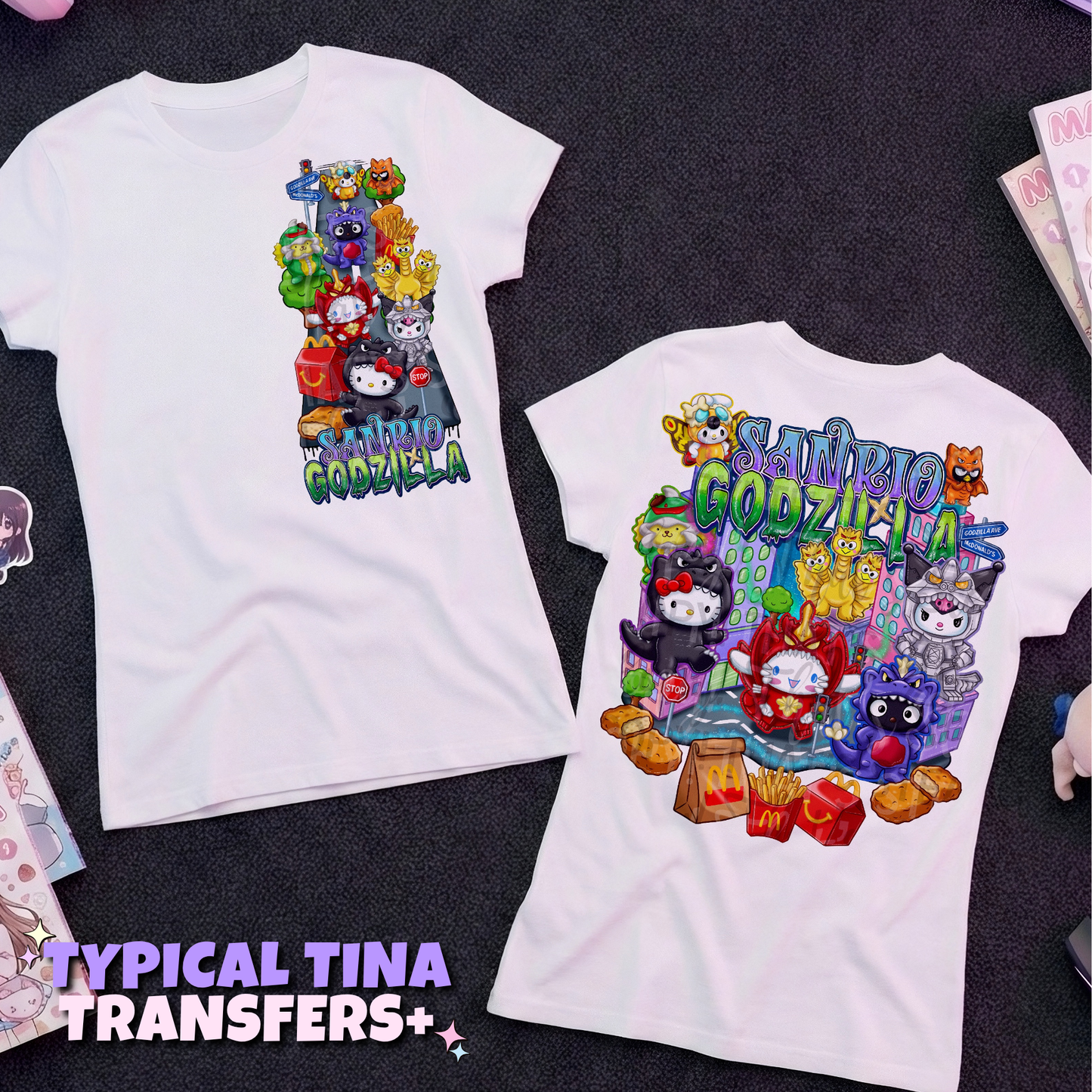 kitty gzil meals | DTF Transfers | POD