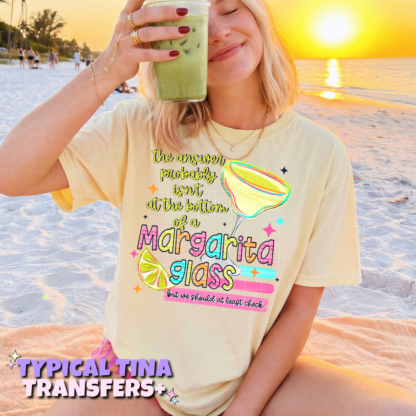 Bottom of a margarita glass | DTF Transfers | POD