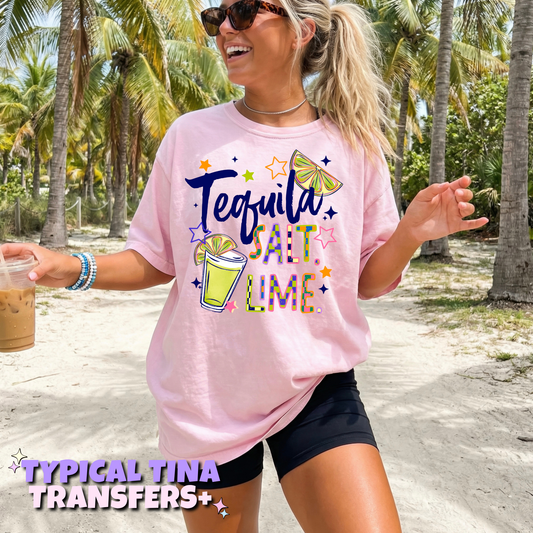 Tequila salt lime | DTF Transfers | POD