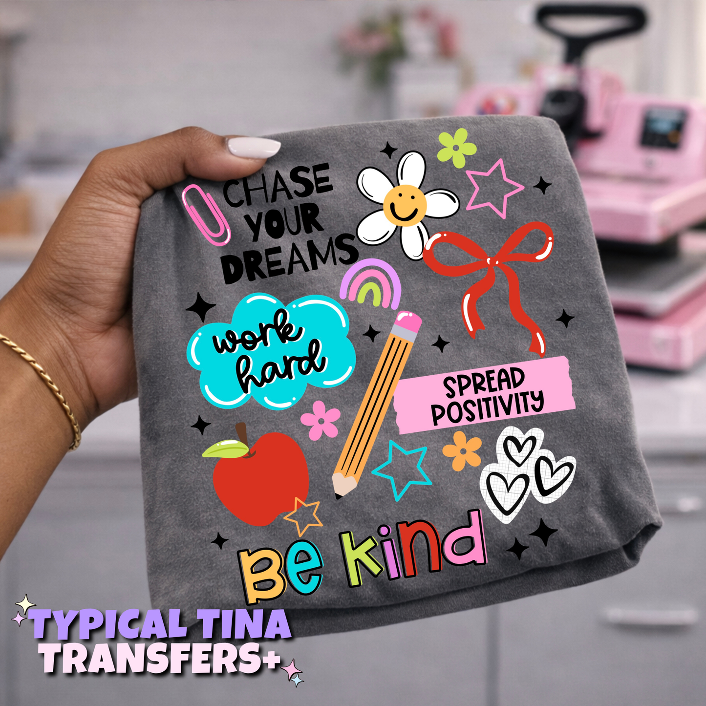 chase your dreams work hard | DTF Transfers | POD