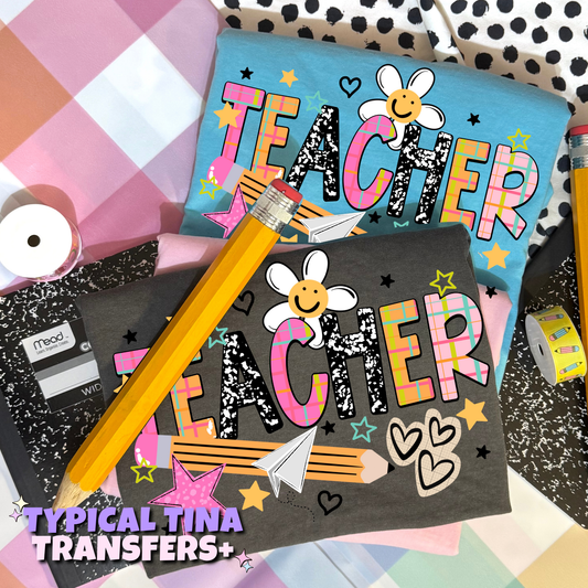 Teacher in patterns | DTF Transfers | POD