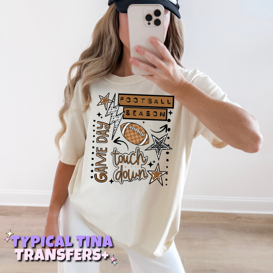 Football season, game day touch down | DTF Transfers | POD