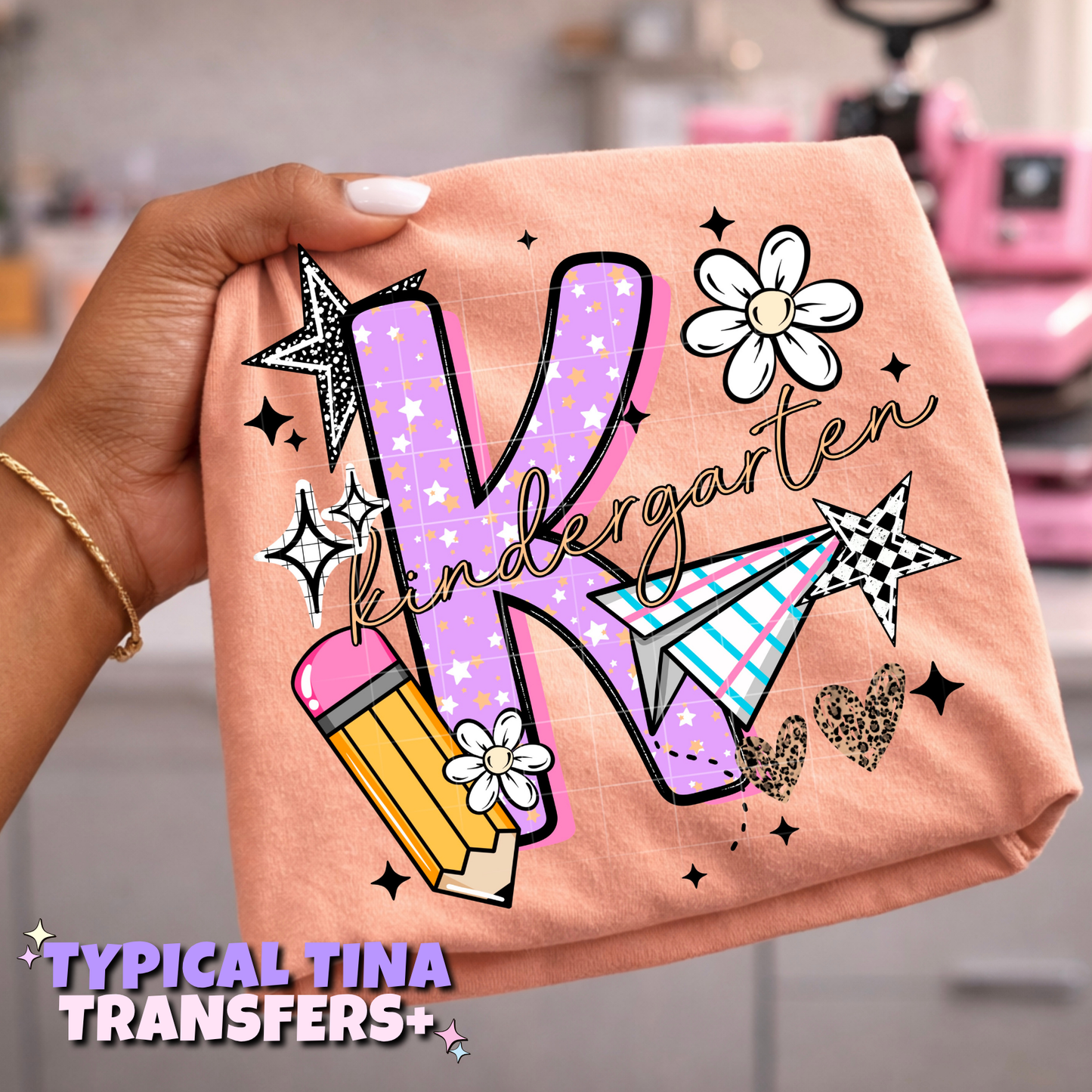 Purple with stars (grades) | DTF Transfers | POD