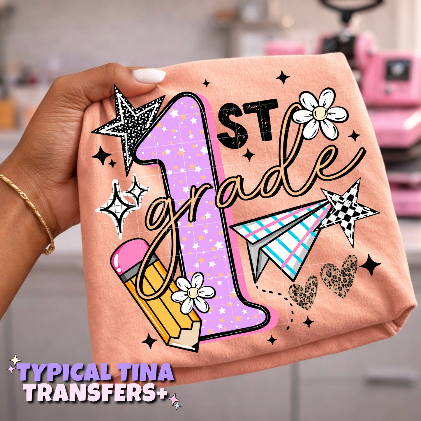 Purple with stars (grades) | DTF Transfers | POD