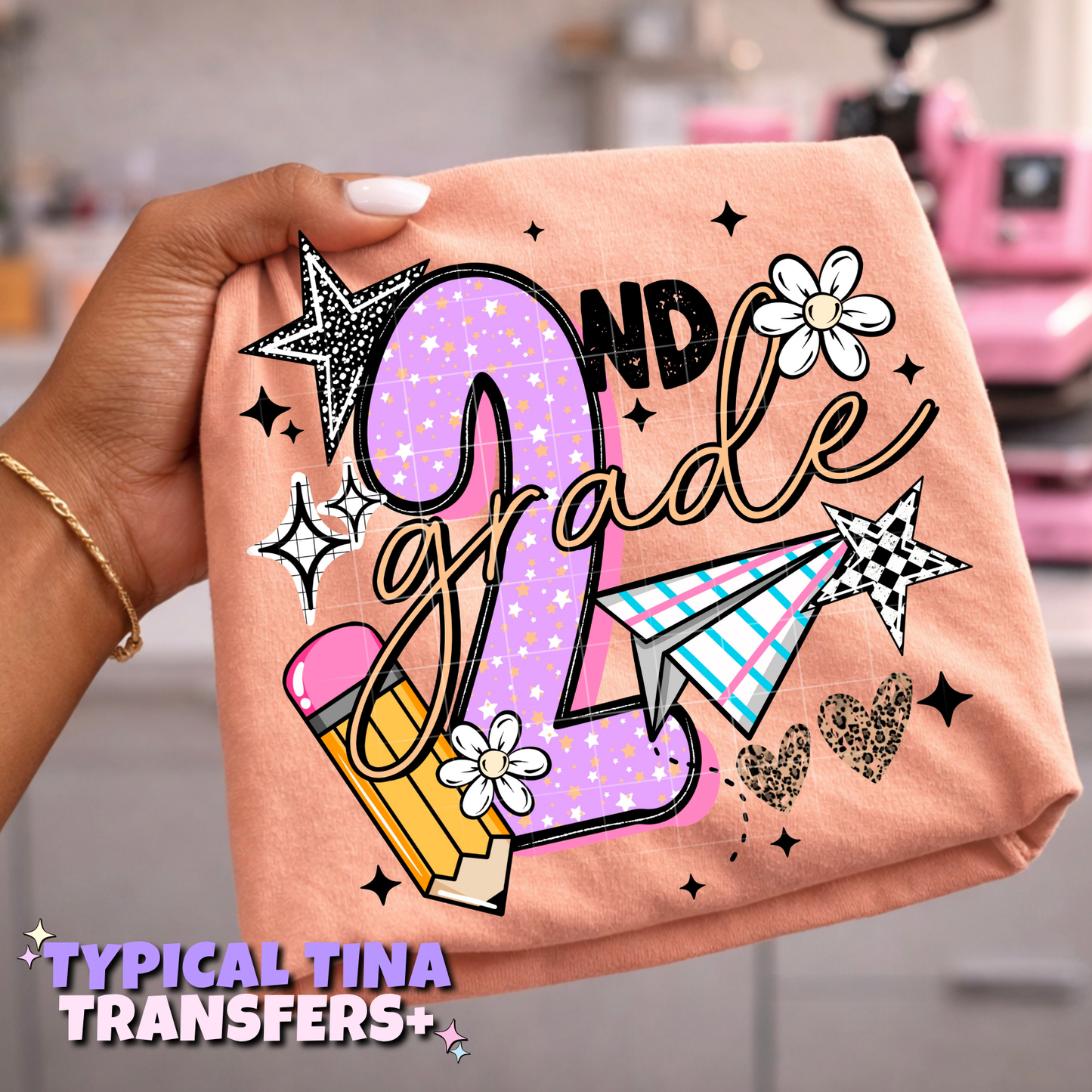 Purple with stars (grades) | DTF Transfers | POD