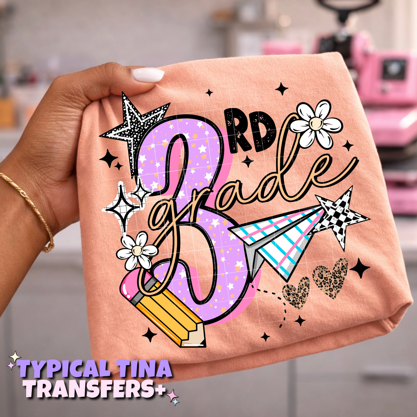 Purple with stars (grades) | DTF Transfers | POD
