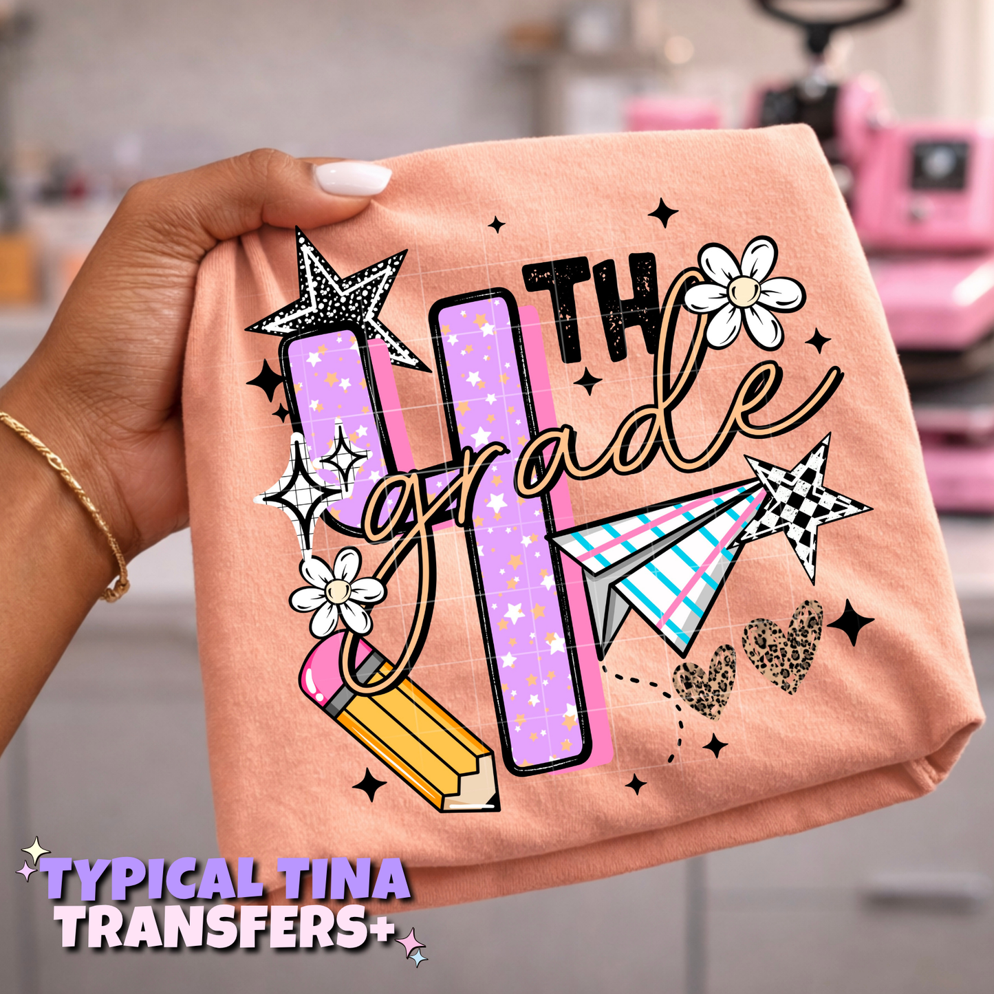 Purple with stars (grades) | DTF Transfers | POD