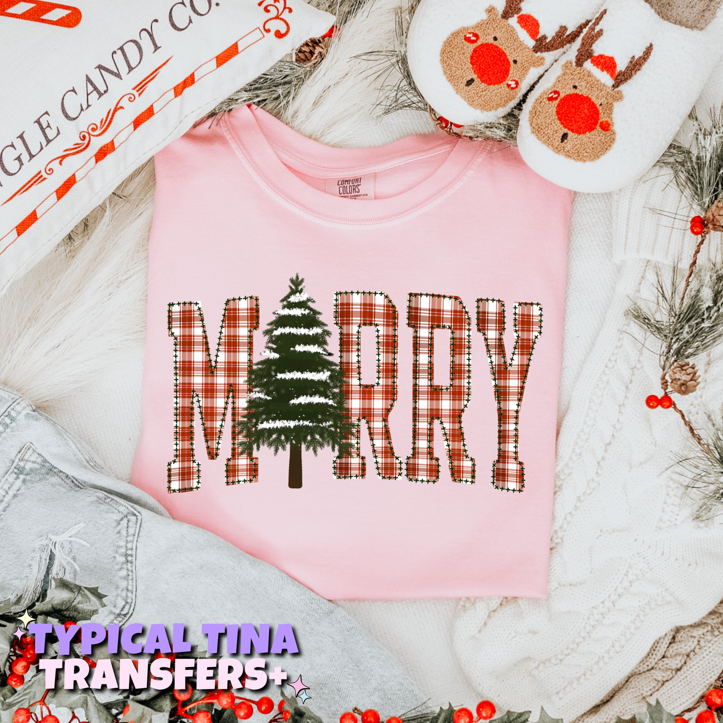 Merry Plaid  | DTF Transfers | POD