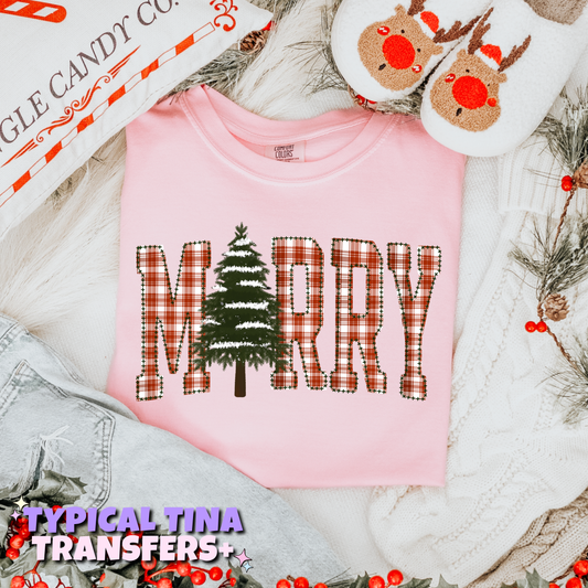 Merry Plaid  | DTF Transfers | POD