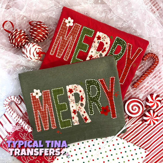 Merry christmas patterns | DTF Transfers | POD