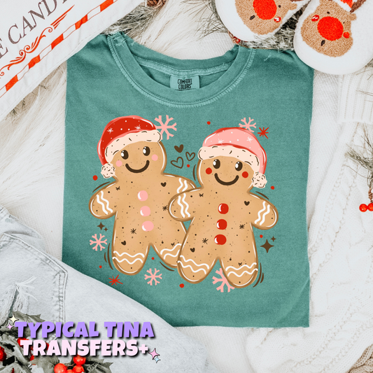 Cute Gingerbread cookie couple | DTF Transfers | POD