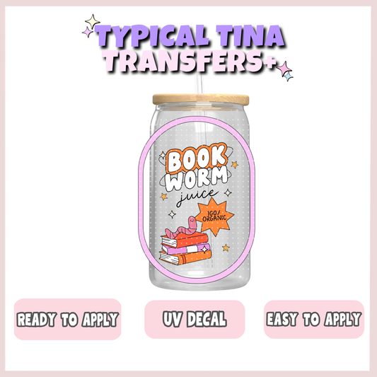 Book worm | UV decals | POD