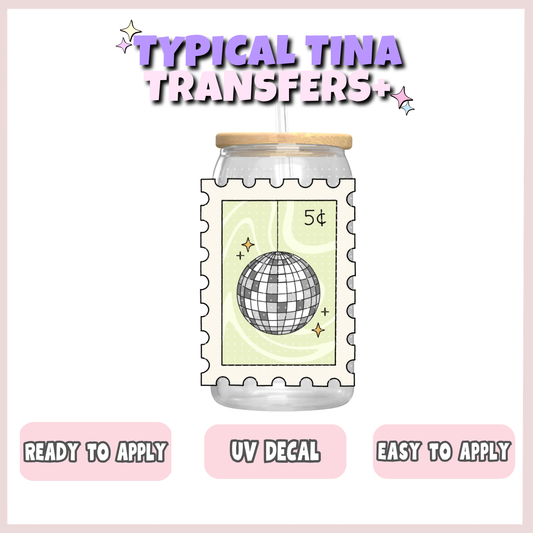 Disco ball stamp | UV decals | POD