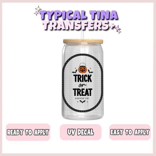 trick or treat coffee co. (black) | UV decals | POD