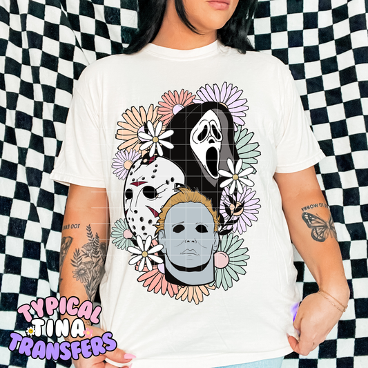 Floral Horror Guys | DTF Transfer | POD