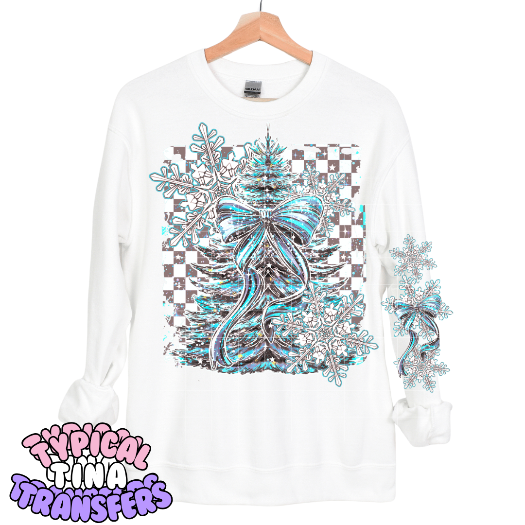 Blue holiday tree | DTF Transfers | POD