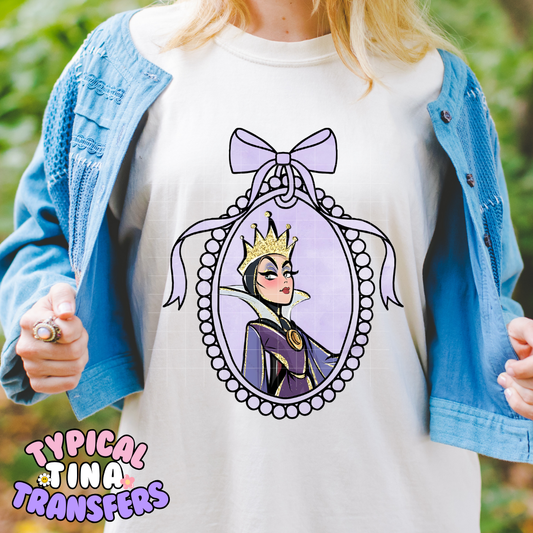 Villain Frames - Evil Q | DTF Screen Print | 11" Adult