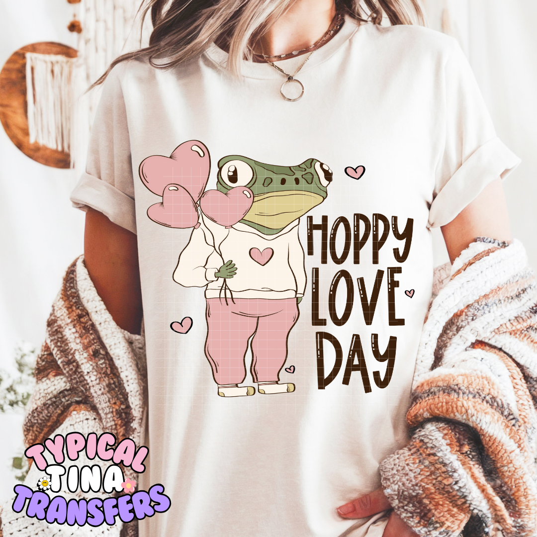 Hoppy Love Day | Adult 11" DTF Screen Print | POD