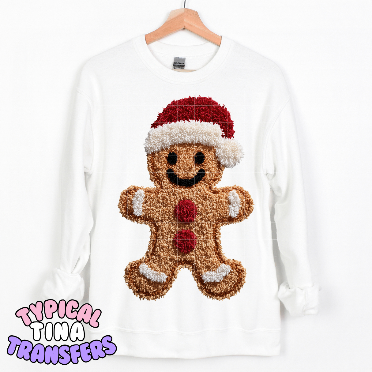 Faux Rug Style - Gingerbread Man | DTF Transfer | POD