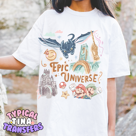 Epic Universe | DTF Transfer | 11" Adult
