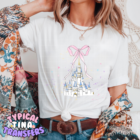 Watercolor Castle | Adult 11" DTF Screen Print