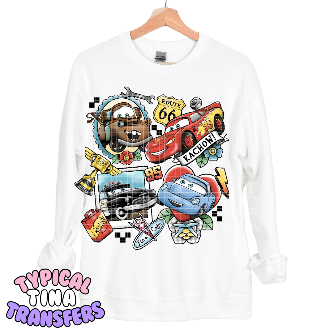 Cars - Tatz style | DTF Transfers | POD