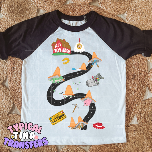 Road to toy barn | DTF Transfer | POD