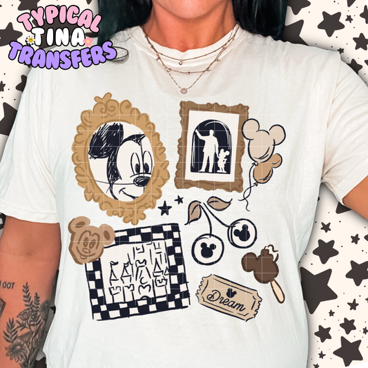 Neutral Frame Mouse | DTF Transfer | POD