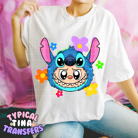 La B Blue Alien | DTF Transfer | POD