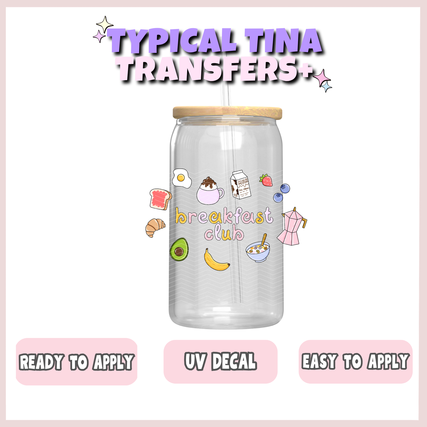 Breakfast club | UV decals | POD