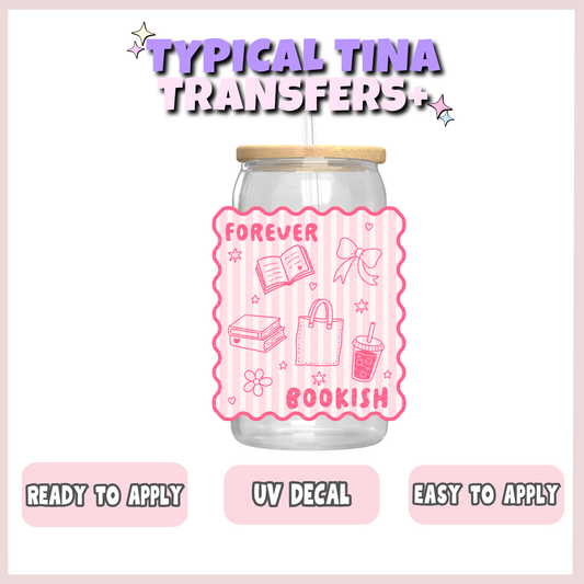 Forever bookish (pink) | UV decals | POD
