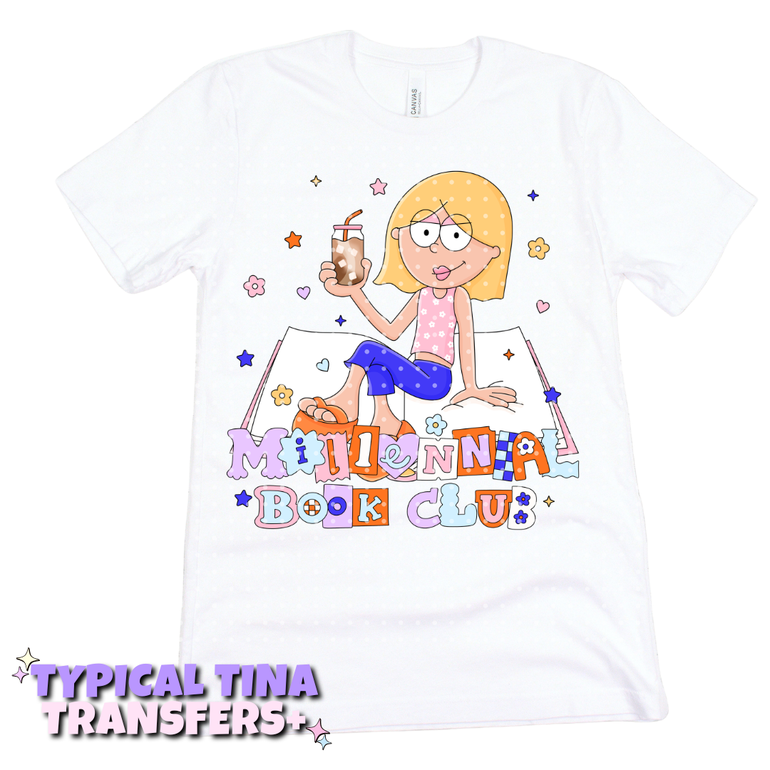 Millenial book club Liz | DTF Transfers | POD