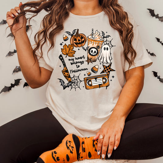 Ny heart belongs to Halloween | DTF Transfer | POD
