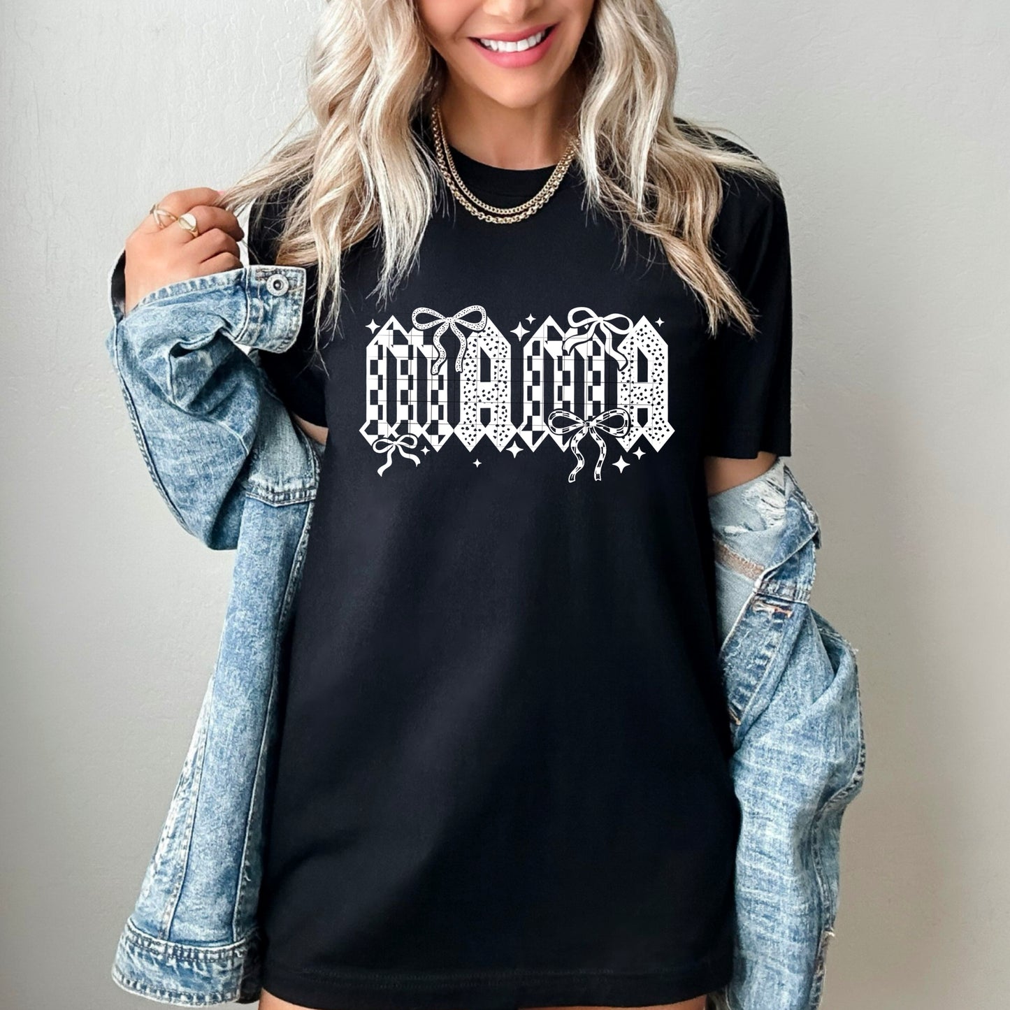 Mama multi patterns with bow | DTF Transfer | POD