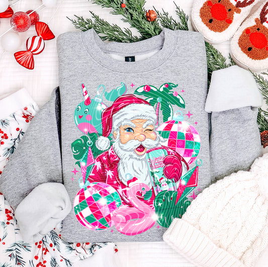 Santa Bright Pink | DTF Transfer | POD