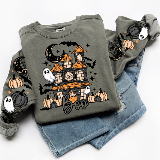 Haunted house Boo | DTF Transfer | POD