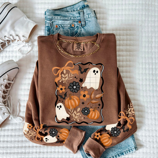 Fall Ghost and bows | DTF Transfer | POD