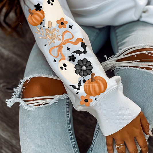 Fall Ghost and bows | DTF Transfer | POD