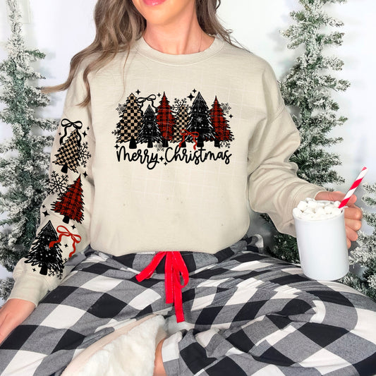 Patterned Christmas Trees e/ words | DTF Transfer | POD