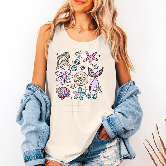 Beach mermaid elements | DTF Transfer | POD