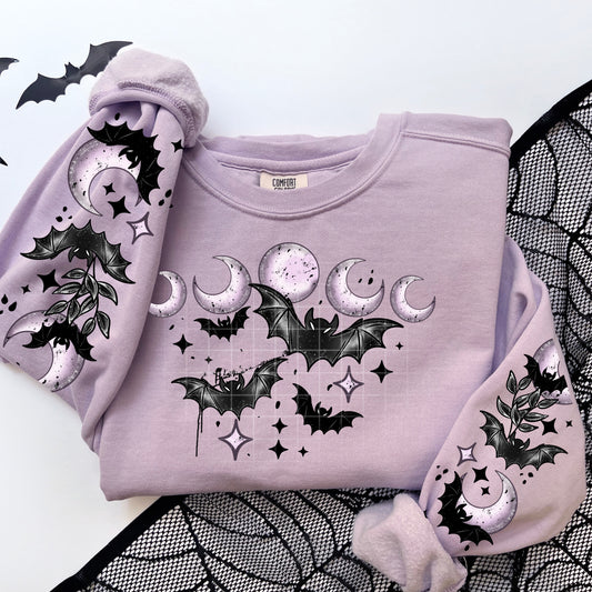 Bats and purple moons | DTF Transfer | POD