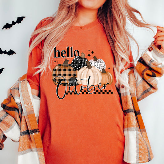 Hello October | DTF Transfer | POD
