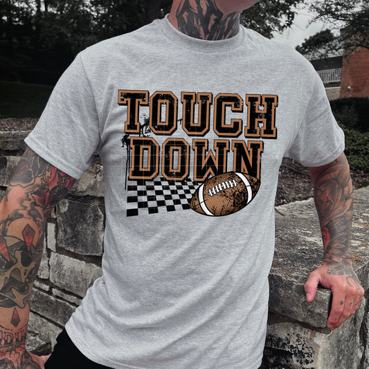Touch down checkered football | DTF Transfer | POD