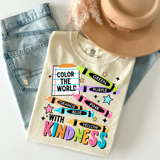 Color the world with kindness | DTF Transfer | POD