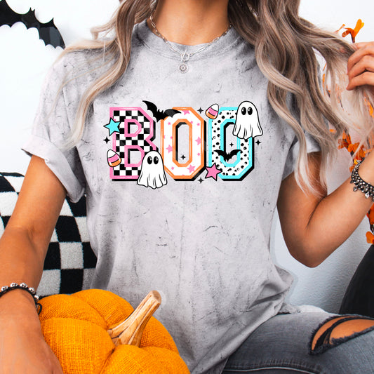 Boo with Ghosts and bats | DTF Transfer | POD