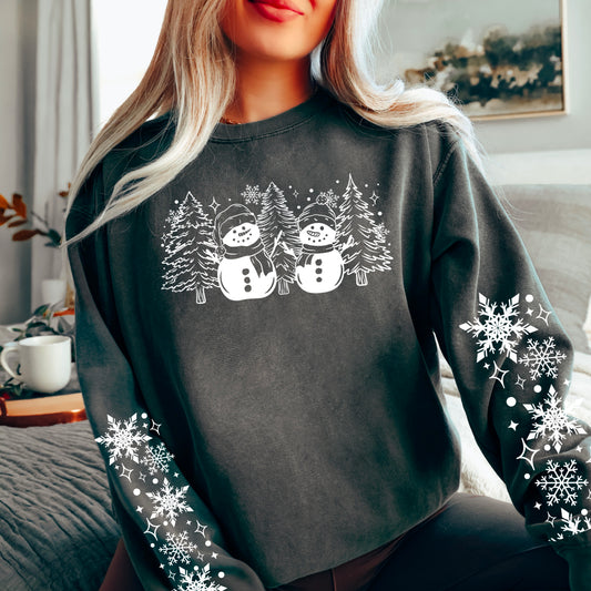 Snowmen + Holiday trees | DTF Transfer | POD